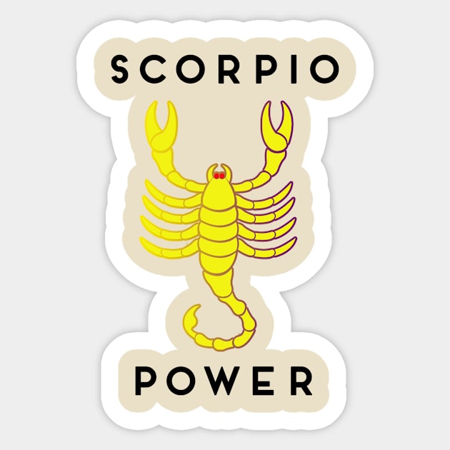 Scorpio Power Sticker by DesigningJudy